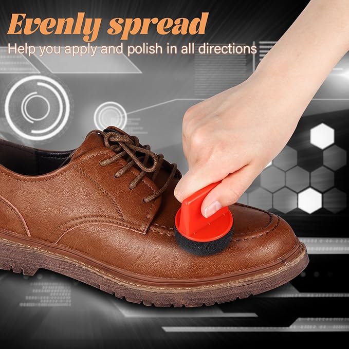 10 Pcs Shine Shoes Sponge Applicators Foam Dauber Shoe Polish Applicator Brush Leather Shoes Boots Care Cloths Suede Cleaner(10 Pcs Shoe Sponge B)