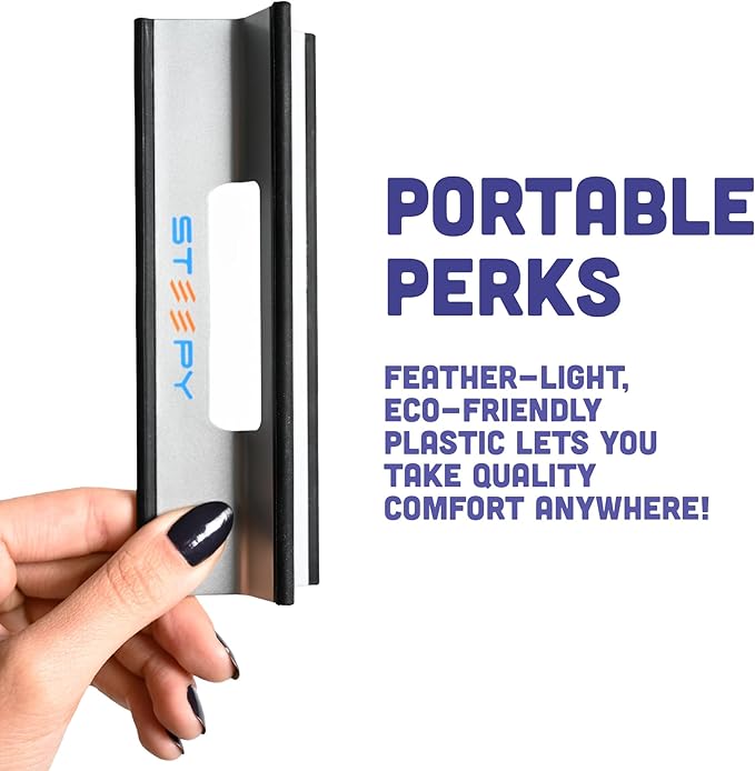 Steepy Portable Laptop Stand for Desk – Adjustable Height, & Portable Laptop Holder – Ergonomic Computer Stand for Cooling & Comfort – Slip-Proof, Sturdy Design – Universal Fit for 13-17 Inch Devices