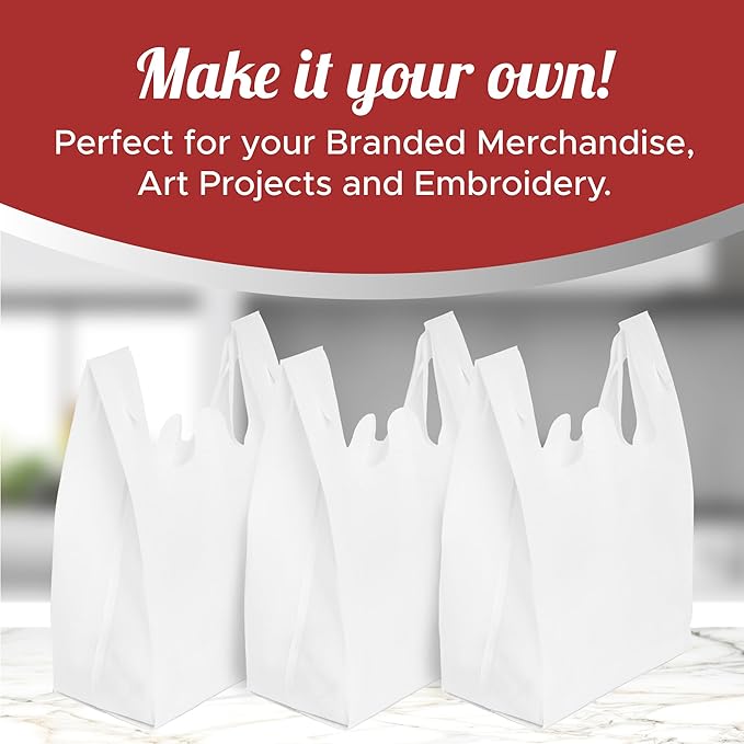 Simply Cool 450-Pack Reusable Eco-Friendly Grocery T-Shirt Shopping Bags 21.5"x12.2"x7.2" Durable, Recyclable Washable Foldable Portable Shopping Tote Bags Bulk