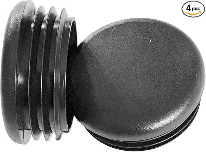 (Pack of 4) Round Plugs 2-1/4"/2.25 Inch Plug Top Outside Dimension (10-14 Ga -1.99" to 2.08" Inside Hole Range - ID) Office and Patio Furniture Finishing caps | Fitness Eqpt End Caps/by SBD
