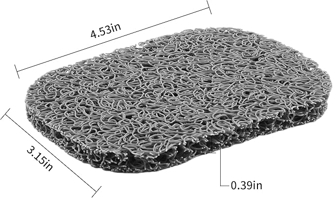 Yadream 4 Pack Gray BPA-Free Soap Savers Pads, Non-Slip Soap Holder, Self-Draining Soap Bars Holder, Suitable for Kitchen Bathroom Shower Travel Hotel