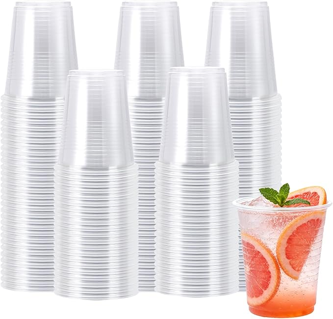 Lamosi 100 Pack 5 oz Plastic Cups, Disposable Party Cups, Small Drinking cup for Bathroom, Party, Wedding, Travel, BBQ, Picnic, Event