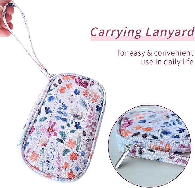 Electronics Organizer Travel Case, Cable Organizer Travel Essentials Tech Pouch,Suitable for Charger, Cable, Phone，Flash Drive,Bohemian leaves