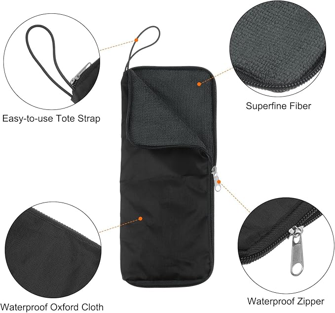 HARFINGTON Wet Umbrellas Bag Superfine Fiber Reversible Umbrella Sleeve Cover Portable Waterproof Case for Storage Carry Travel Home Outdoor