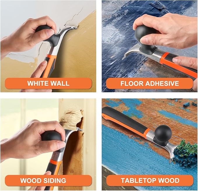 Premium Ergonomic Carbide Scraper,2-1/2",Scraper Tool for Removing Varnish, Paint, Glue, Resin, Dry Glaze, Stains, Putty, Scratch