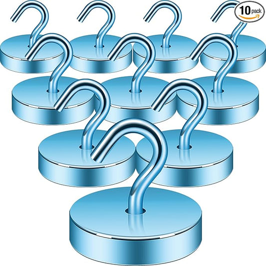 Neosmuk Magnetic Hooks, Cruise Ship Essentials, 100lb+ Heavy Duty Magnetic Hooks for Cruise Cabins, Refrigerator, Grill, Hanging, and Travel | Extra Strong Must-Have Magnet Hook, Royal Blue