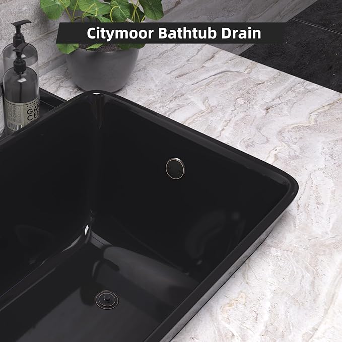 Oil Rubbed Bronze Tub Drain Trim Set Conversion Kit Assembly，All Brass Lift & Turn Bathtub Drain Replacement Trim Kit with Two-Hole Overflow Faceplate and Universal Fine/Coarse Thread