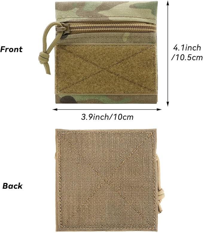 Qavctw Tactical Admin Pouch Bag with Hook and Loop Tool Storage Bag Snack Pouch Candy Bag Hanging Pouches Backpack Accessory Pouch