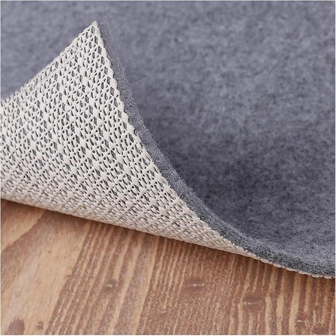 Non-Slip Rug Pad Grippers - 4x6 Ft, 1/8" Thick, (Felt + Rubber) Double Layer Area Carpet Mat Tape, Provides Protection and Cushioning for Hardwood or Tile Floors