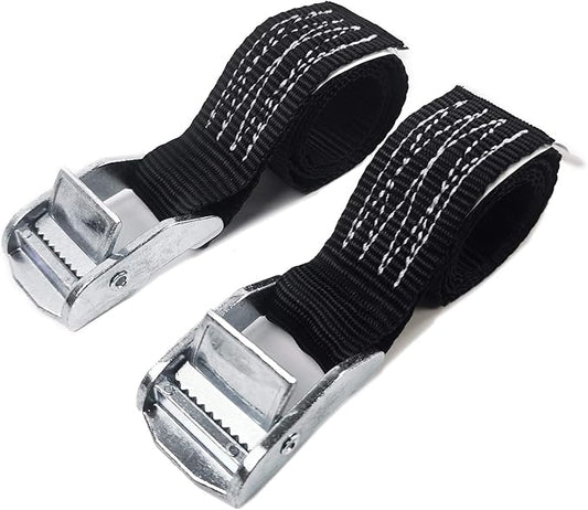 1500 lbs 1" x 2' Tie Down Straps, 2 Pack Adjustable Lashing Straps Ratchet Straps Heavy Duty Ratchet Tie Down Straps Cargo Straps with Cam Buckle Suitable for Carrying Various Cargo or Luggage