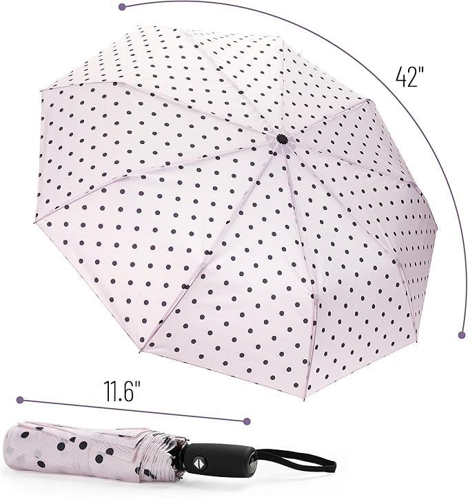 Mr. Pen- Windproof Travel Umbrella, Small Water-Resistant Automatic Folding Umbrella for Rain and Sun, Light, Compact and Portable for Women & Men, Fits Car & Backpack