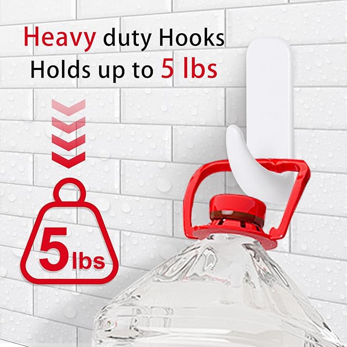 Wall Hooks for Hanging Heavy Duty 14pcs, Towel Hanger for Bathroom with 20 no Damage Adhesive Strips Large, Dorm Essentials forwreath,hat,Coat