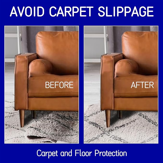 Non Slip Rug Pad 6 x 9 Ft, Felt Under Rug Cushioning, Carpet Padding for Area Rugs on Hardwood, Laminate & Tile Floors, Keeps Rugs Secure