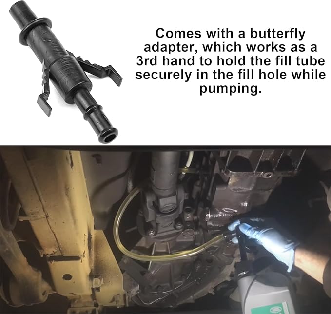 Fluid Pump for Standard Quart Bottles, 3rd Hand Adapter, Transfer Gear Oil Transmission and Differential Fluid
