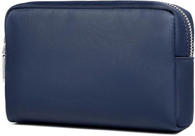 Waterproof Makeup Bag Large Capacity Women's Classic Black Wash Bag Adjustable Partition Wash Bag Brush and Cosmetic Carrying Bag… (Navy Blue)