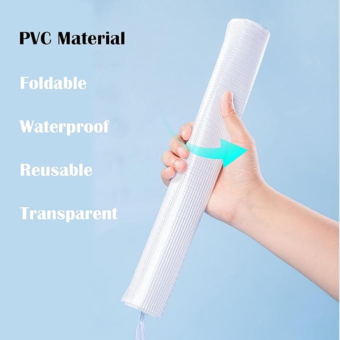 TRANBO 10pcs A5 Mesh Zipper Pouch with Lebal Pocket, Plastic Puzzle Bag for Organization, Clear Travel Pouches File Bag for Office Supplies