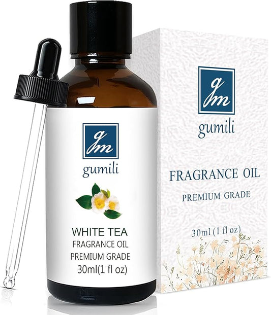 White Tea Fragrance Oil, Perfume Oil, Home Scent Oils for Soaps, Candle Making, Dryer Balls, Diffusers, Laundry, Slime -1 oz /30ml