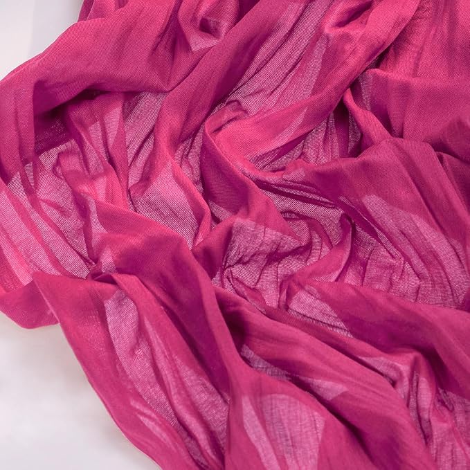 Socomi 2pcs Hot Pink Summer Cheesecloth Table Runner Boho Rustic Gauze 120 inch 10FT Cheese Cloth Sheer Runner for Wedding Party Baby Shower Birthday Home Decor