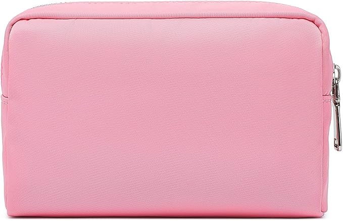 Waterproof Makeup Bag Large Capacity Women's Classic Black Wash Bag Adjustable Partition Wash Bag Brush and Cosmetic Carrying Bag… (Pink)