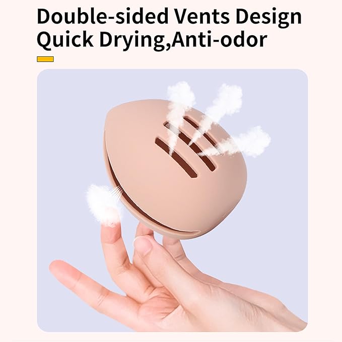 2PCS Beauty Blender Holder Powder Puff Storage, Breathable Makeup Sponge Case for Business or Travel