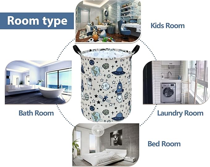 Round Laundry Basket Storage Bins Nursery Hamper Gift Baskets for Home,Office,Home Decor