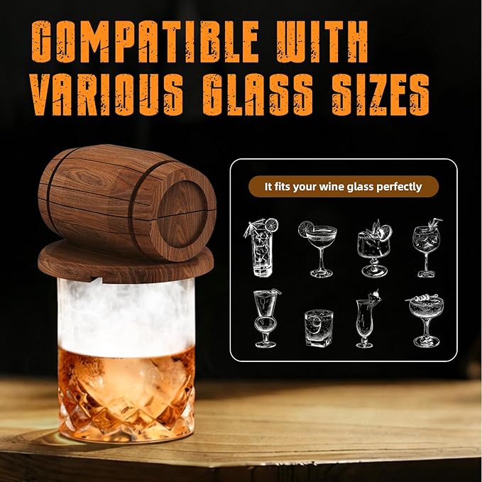 Birthday Gifts for Men Whiskey Smoker Kit Bourbon Cocktail with Torch-6 Flavors Wood Chips for Old Fashioned Drinks,House Warming,Unique for Men Him,Husband,Dad,Boyfriend(No Butane)