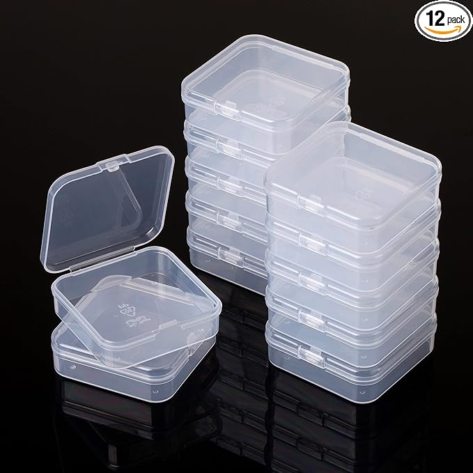 Mr. Pen - Small Plastic Containers, Clear, 12 pcs, Small Bead Organizer, Small Containers for Organizing, Bead Containers, Small Plastic Box, Mini Containers, Small Plastic Storage Containers