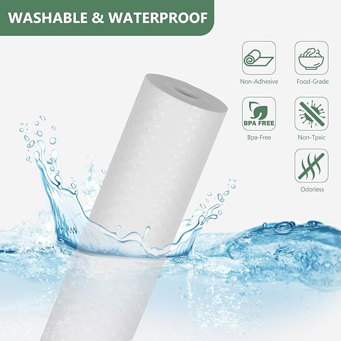 Shelf Liners, Non-Adhesive Drawer Liner, Waterproof & Oil-Proof Kitchen Cabinet Cupboard Liner Plastic EVA Material BPA Free Fridge Liner Mats Paper Protector for Shelves (White/20in x 240in)