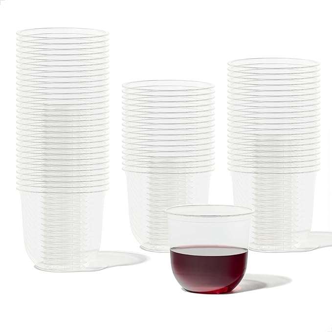 TOSSWARE NATURAL 12oz Arc - Plant Based 98mm Clear Cold Cups - Plastic Alternative for Parties, Bachelorettes, Weddings - Recyclable - Set of 500
