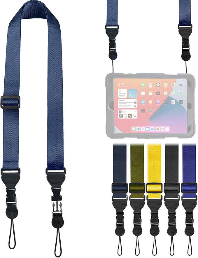 Nylon iPad Strap, Adjustable Camera Neck Strap, Comfortable Shoulder Strap for iPad, Cellphone Tablet, Camera, Laptop, Binocular, Luggage Bag(Royal Blue Universal Neck Lanyard)