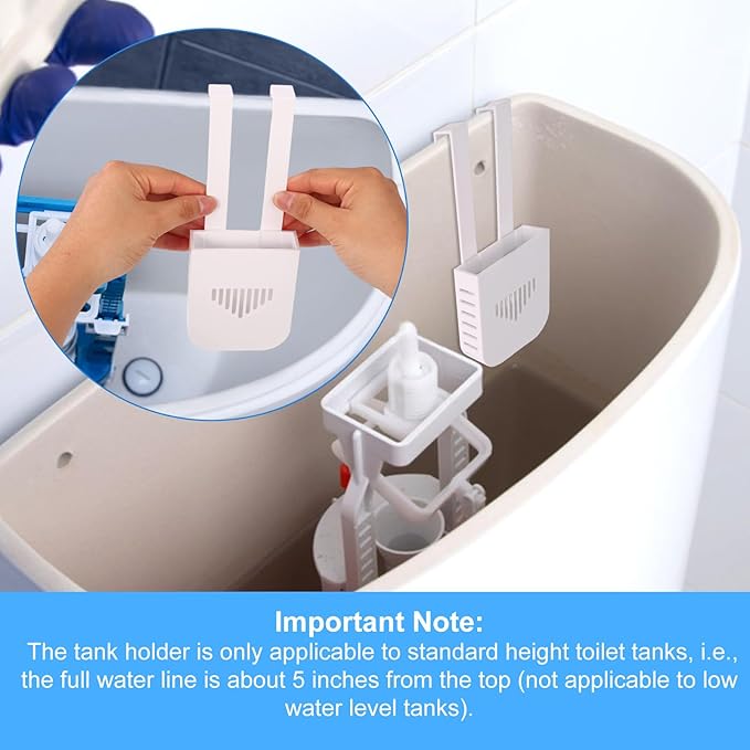1 Sets Toilet Tank Pucks Holder, Hanging Toilet Bowl Carrier Hook Pucks Holder Hanger Bracket Caddy Avoids Crumbling from Water Tank