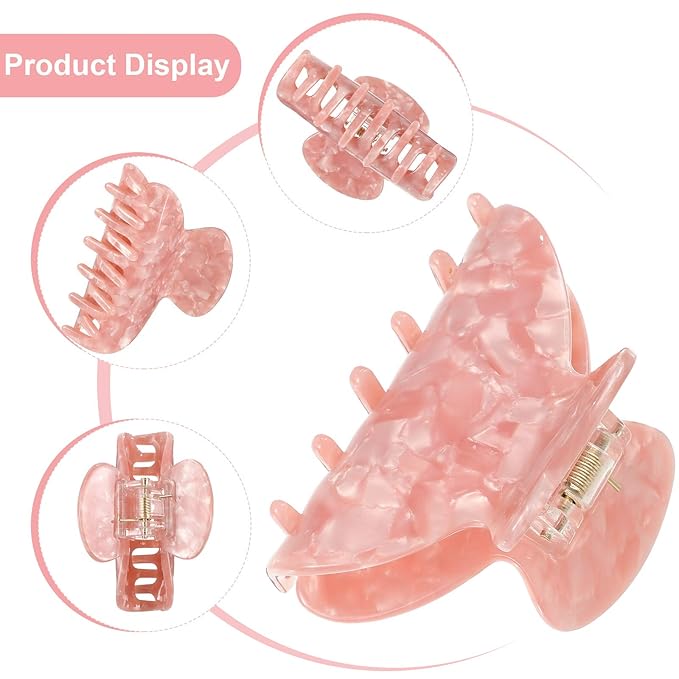 WILLBOND 6 Pieces Medium Hair Claw Clips for Thin Hair 2.6 Inch Tortoise Shell Clip Banana Jaw Hairpin French Style Barrettes Head Accessories for Women Girls(Stylish Patterns)