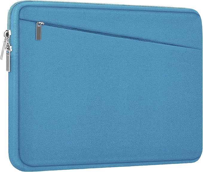 15.6 inch Laptop Sleeve, Slim Computer Carrying Bag Protective Cover Briefcase with Front Pocket, Durable Laptop Case for 15-16 Inch HP, Dell, Lenovo, Asus- Sky Blue