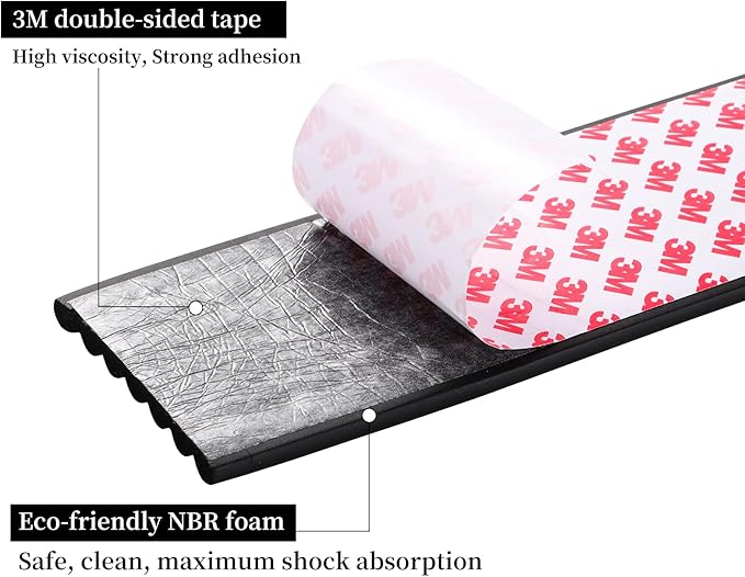 Corner Protector for Baby, Wide Edge Protector with Adhesive Backing, Baby Proofing Edge Corner Protectors Self Adhesive Furniture Corner Guard Bumper for Table, Desk, Fireplace (Black, 6.6ft)