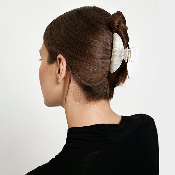 CWJCYTNSN 2 PCS Hair Claw Clips for Women Non-slip Blue Claw Clips Strong Hold Large Hair Clips for Thick Thin Hair Elegant Hair Accessory for Girls