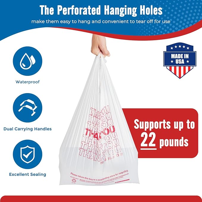 Fuxury Thank You Plastic T-shirt Bags White 84000 Count (84 Boxes,1000 Count/box) Pallet Package for Small Business, Grocery, Take Out, To Go, Retail Shopping Bags in Bulk
