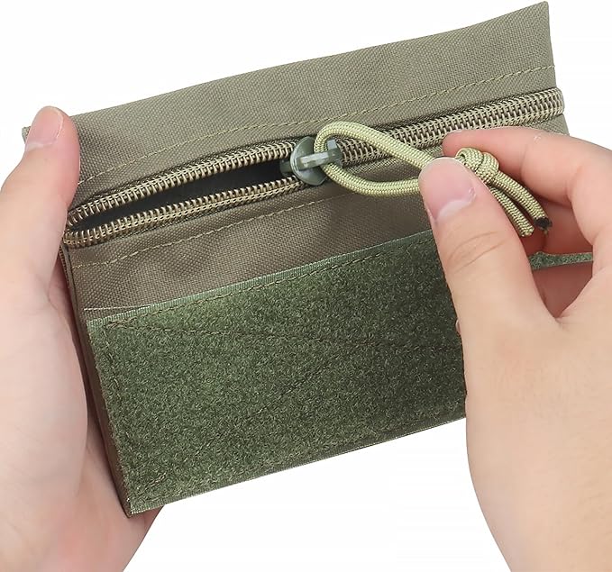 Qavctw Tactical Admin Pouch Bag with Hook and Loop Tool Storage Bag Snack Pouch Candy Bag Hanging Pouches Backpack Accessory Pouch