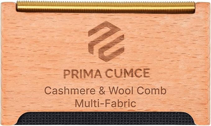 Wooden Cashmere Comb for Knits, Sweaters, Wool & Delicate Fabrics – Manual Fabric Shaver, Fuzz Remover, Portable Depiller for Clothes, Bobbles, Lint, Pilling Tool – Sweater Care Essential