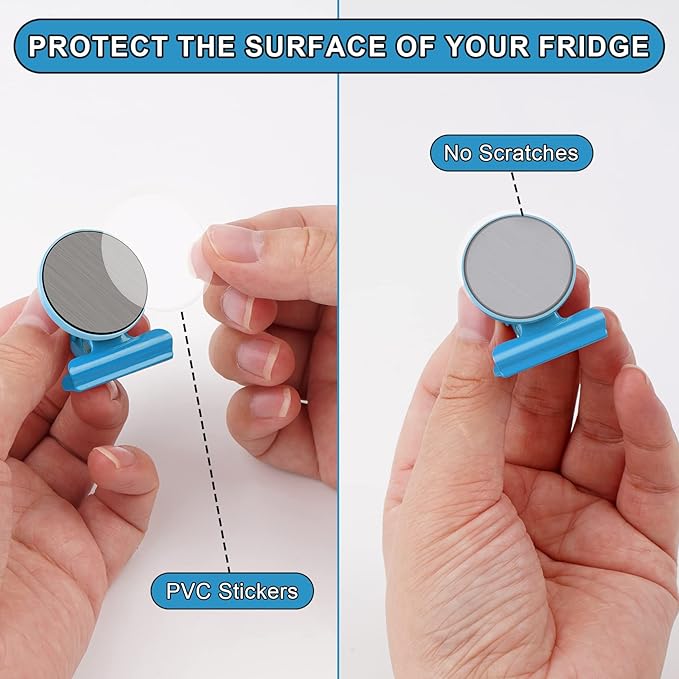 24 Pack Magnetic Clips Fridge Magnets Whiteboard Magnets, Magnet Clips for Teacher Supplies, Colorful Refrigerator Magnets for Photo Displays Memo Note