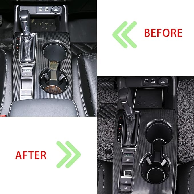 Center Console Liner for Honda Civic 11th Gen Sedan Accessories 2022-2024 2025 2026, Cup Holder Mat, Coaster Trim, Door Slot Pad, Non-Slip Interior, Custom Rubber Decoration Insert (16pcs White)