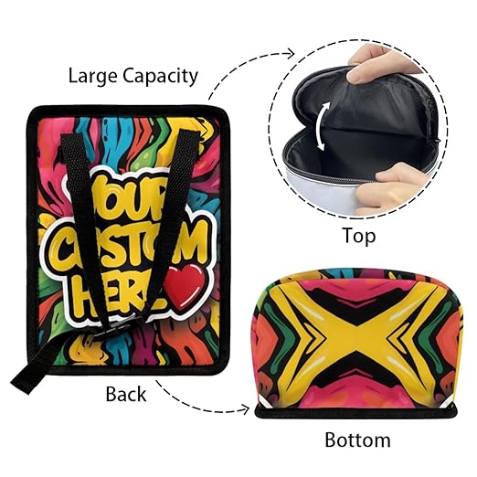 Custom Car Trash Can, Personalized Printing with Your Logo Photo Design, Adjustable Hanging Car Trash Bin with Zipper Lid for Back of Front Seat/Tail of Console, Easy to Clean, 1.2 Gallons