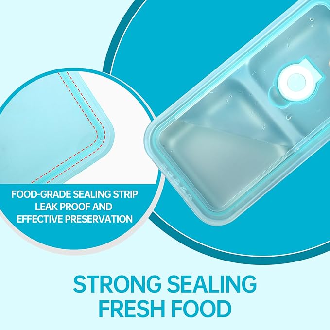 4 Pack Stainless Steel Snack Containers Reusable, Grab and Go 2 Compartment Food Storage Meal Prep Containers with Lids Stackable for Travel Camping School Lunch, Gifts for Gym Home Cooks