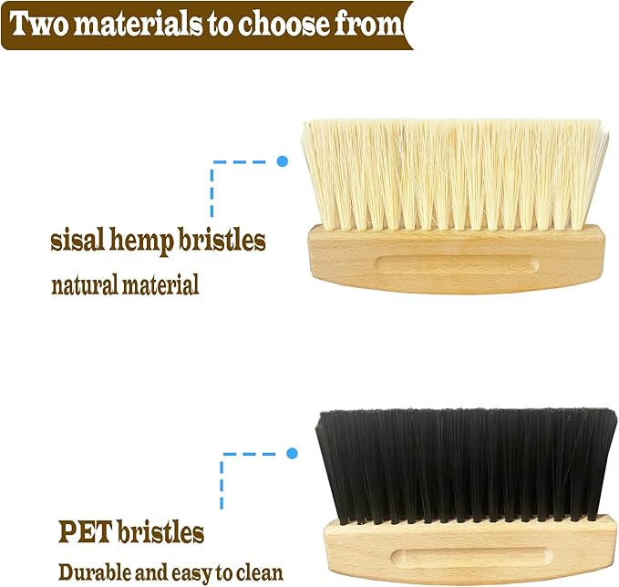BSMstone Mini Broom and Dustpan Set Small Metal Dustpan and Brush Set Hand Whisk Broom for Home Office Desktop Sofa Pet Care Household Cleaning (sisal Hemp bristles, White)