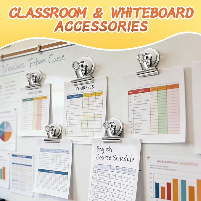 VNDUEEY 500 Pack Fridge Magnets Refrigerator Magnets, Strong Magnetic Clips Heavy Duty, Magnet Clips for Whiteboard, Magnets for Fridge Locker Office Accessories, Classroom Teacher Supplies