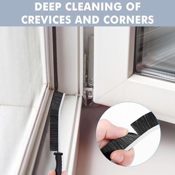 Grout Brush and Crevice Cleaning Brush - Gap Cleaning Tools, Grout Scrub Brush, Effective Tile Grout for Household, Floor, Grout Lines, Tile, Flower Pots, Kitchen, Home Essentials Brush(3)