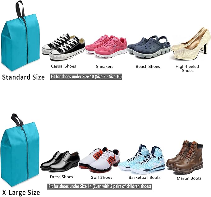 YAMIU Travel Shoe Bags (4-pack Green)