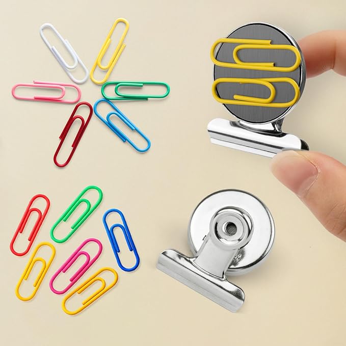 VNDUEEY 200 Pack Magnetic Clips Fridge Magnets, Magnetic Paper Clip, Whiteboard Magnets Refrigerator Magnet, Strong Magnet Clips for Home, Office,Teaching, School Locker