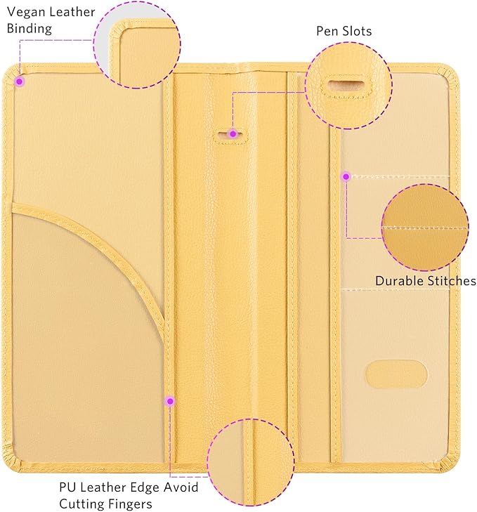 CoBak Car Registration and Insurance Holder - Vehicle Glove Box Car Organizer,Auto Truck Comparment Accessories Case with Magnetic Closure for Essential Document,Driver License,Cards