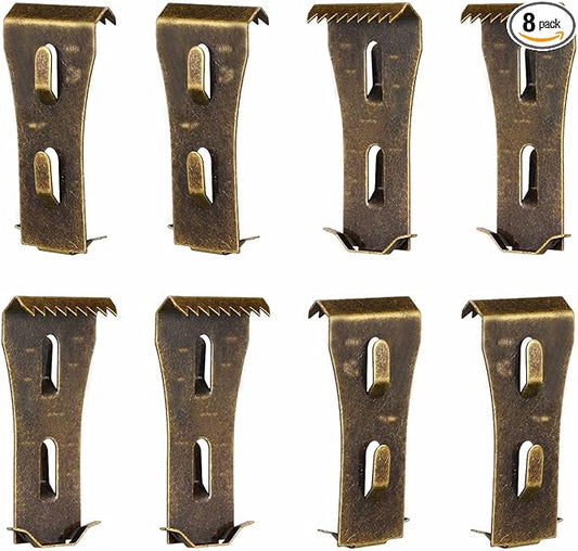 Brick Clips - 8 Pcs Heavy Metal Wall Hangers for 2-1/4 to 2-3/8 Inch Bricks, Ideal for Outdoors & Home Decor
