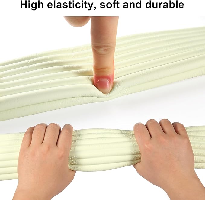 Dovesail Upgrade Baby Proofing Edge Corner Protector,16.4ft Edge Guards Padding with 3M Adhesive, Extra-Wide Soft Rubber Foam Padding, Furniture, Sharp Edge Safety Corner Edge Bumper Guard-Cream